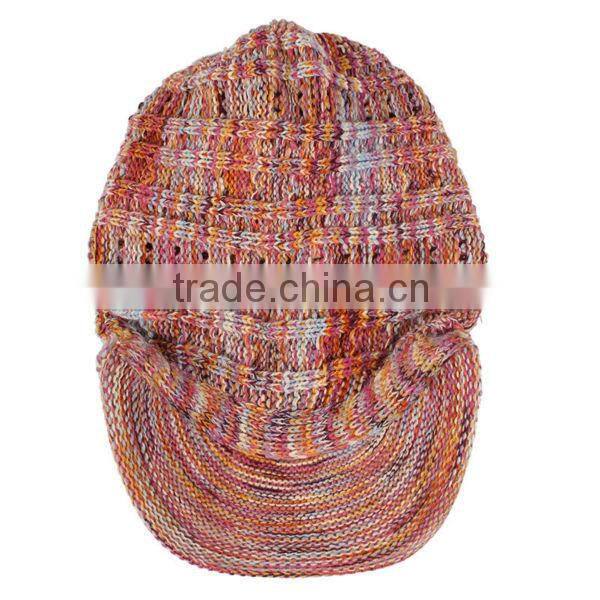 Waterproof knitting peaked cap for women wholesale
