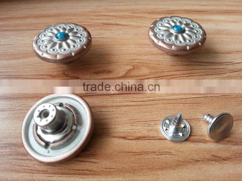 Rhinestone Jeans Tack Button For Jeans and Jackets -- J1533