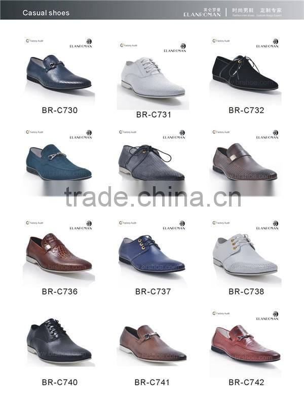 Leather casual shoe for man comfortable fashion style design men shoes