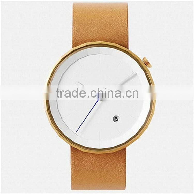 Delightful collection timepiere geometric design 24-cut case stainless steel no indices gold watch prices