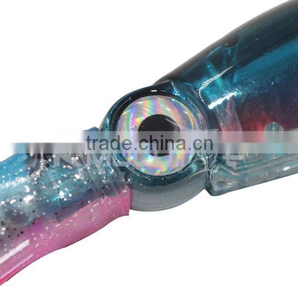 CHSQUID2 hard body octopus lure with pvc skirts trolling lure for sea fishing