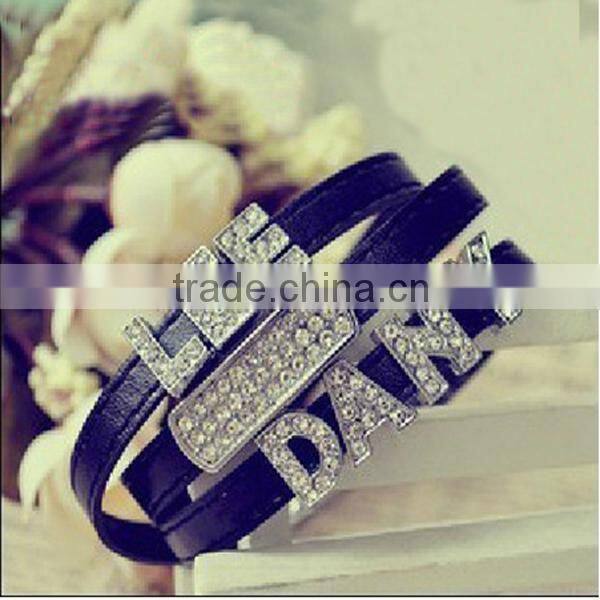 DIY Hot sale zinc alloy metal buffalo slider charm