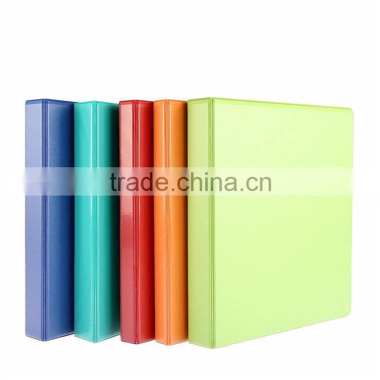 2016 Top Selling Double Sides Leather PP Expandable 3 Ring File Folder Colorful For Interview