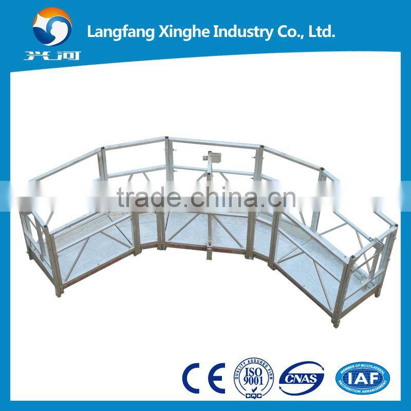 Special low maintenance steel suspended wire rope platform / electric swing stage gondola / suspended cradle scaffolding