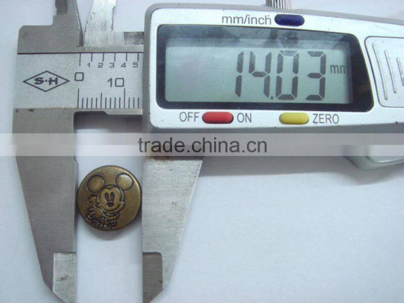 14mm mouse fancy logo waterproof snap button