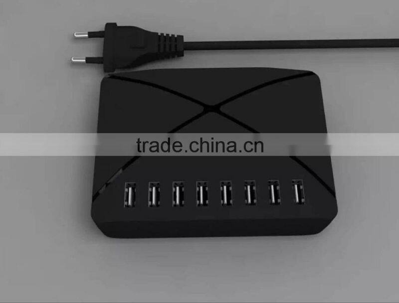 New Brand 2015 Top Selling 8 USB Port 5V 10A Output USB Charger Universal for Mobile Phone