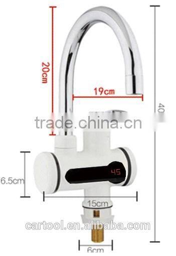 Kitchen LED Red Digital Display Fast Heating Electric Faucet Water Heater Taps