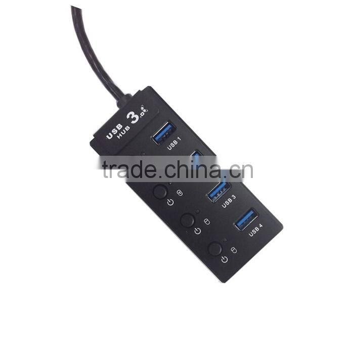3.0 High Speed Computer 4 Port Usb Hub with power switch