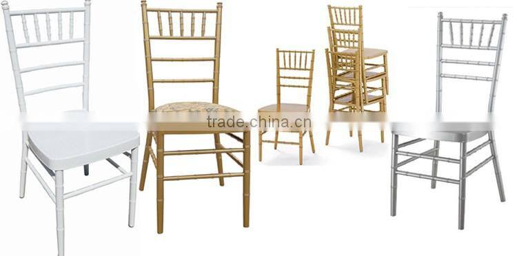 Low price chiavari chairs used to wedding gold/white hotel wedding chairs