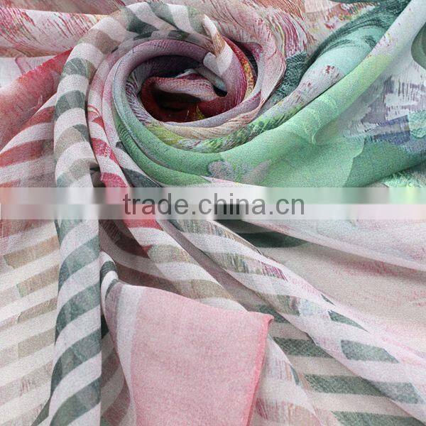 2014 fancy woman georgette scarf