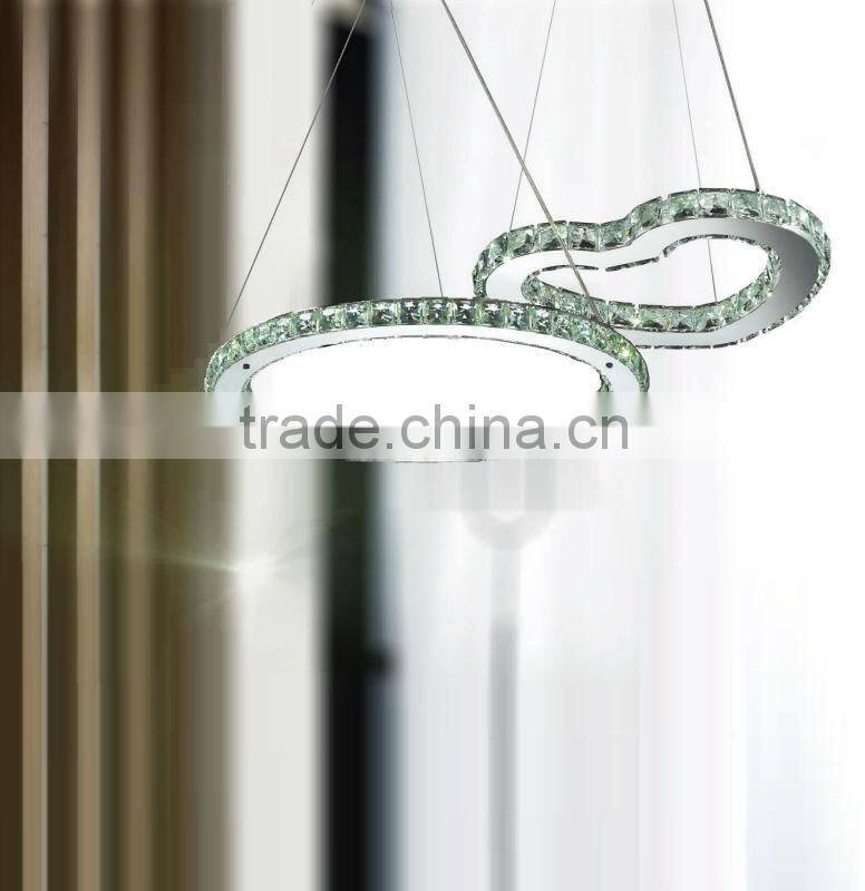 Modern Galaxiy Crystal Chandelier Circles pendant ring light ST9005