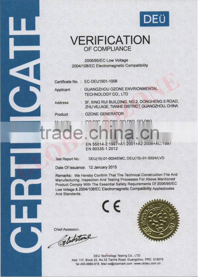 Laboratory Test Device Ozone Generator Water Sterilizer