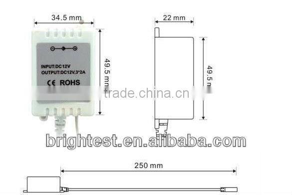 DC24V RGB Controller 6A,IR 44 Keys LED Controller