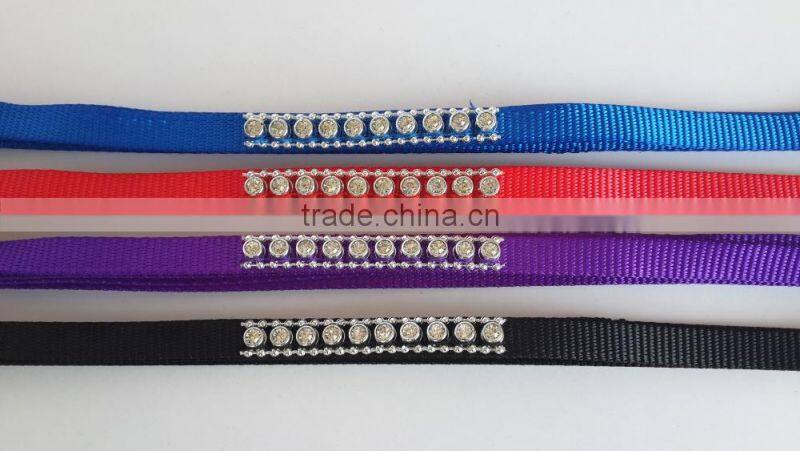 width 1.0cm fake diamond dog collar with one buckle