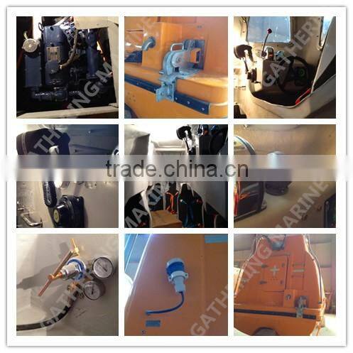 FRP totally enclosed free fall fire-protective lifeboat with davit