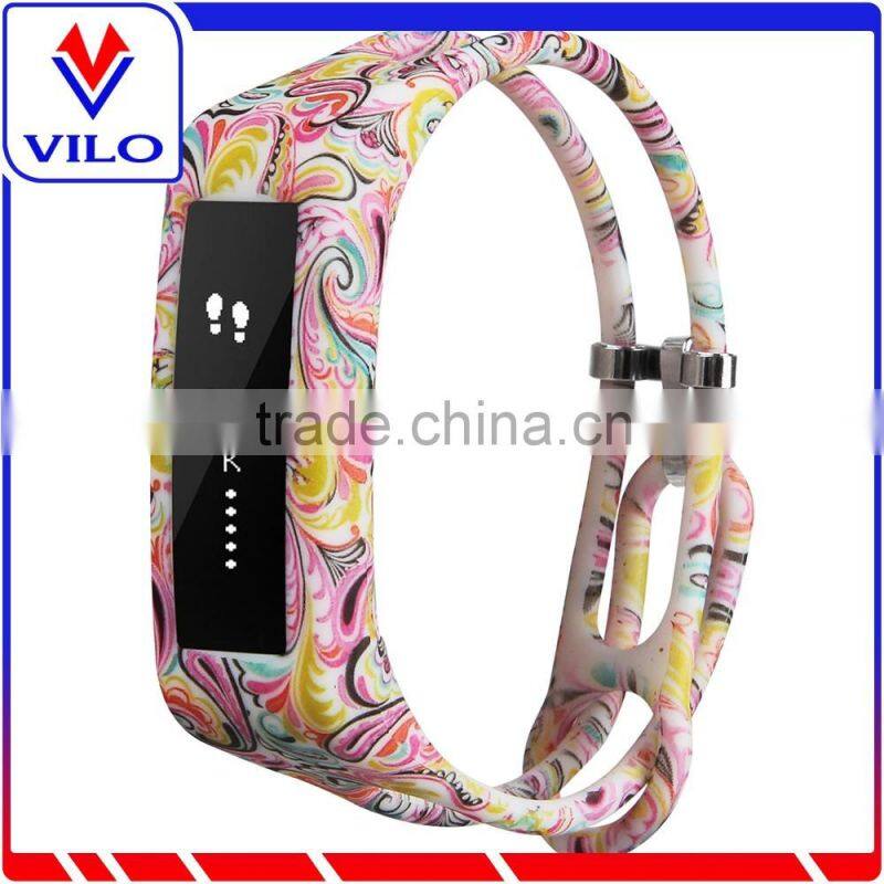 2016 Ajustable Replacement Band For Fitbit Alta, Colorful Pattern Silicone Watch Strap For Fitbit Alta Rubber Wrist Band