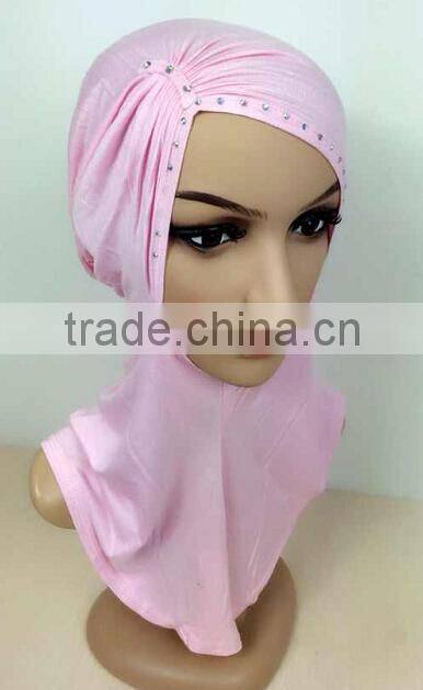 C066 new style big size ninja inner underscarf with rhinestones,full underscarf to cover neck