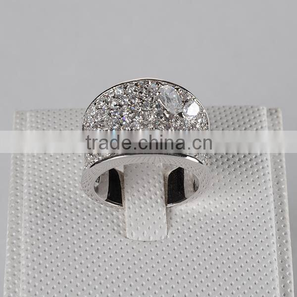 Gorgeous 925 Sterling Silver Finger Ring Design with Rhodium Plated Shiny CZ Diamond