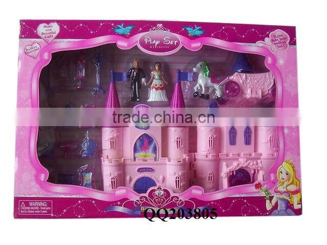 Girls beautiful toy castle play set
