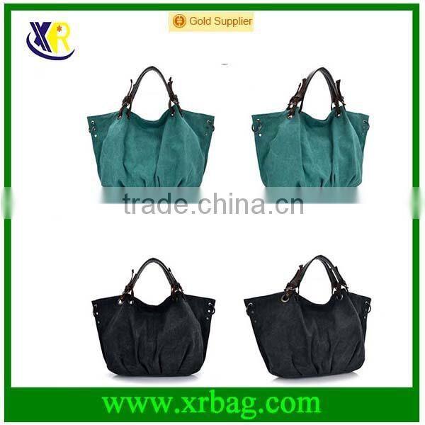 fashion washed canvas tote bag for women