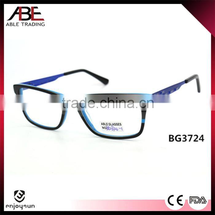 new stylish 2016 mens square classic quality handmade new style acetate eyeglasses optical frames optics spectacle ce