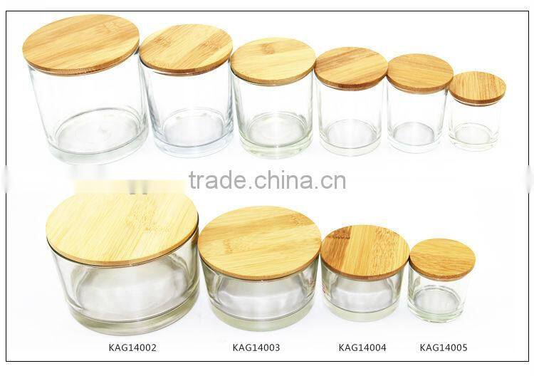 Clear Glass Candle Holder with round shape