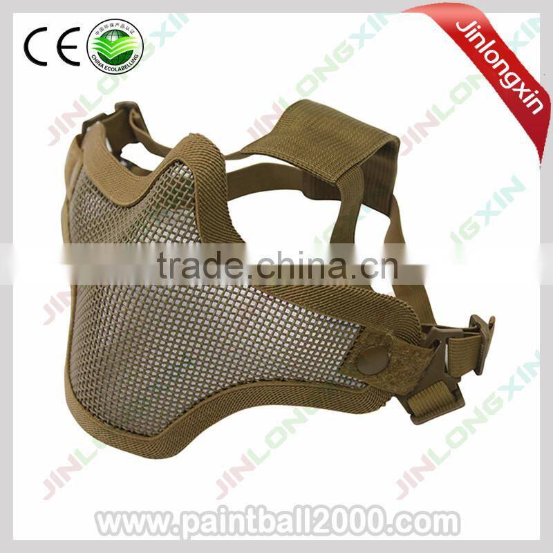 Tactical Military Half Face Metal Mesh Protector Airsoft Mask