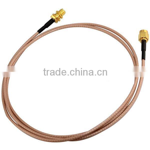 RP-SMA male to RP-SMA female bulkhead with 150MM RG178 cable for SMA antenna