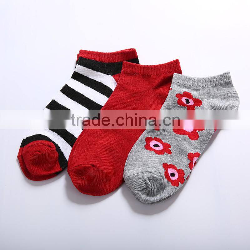 red color ankle socks red women socks women knitting socks