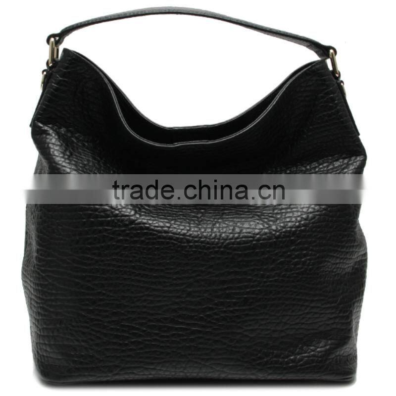 CSN2184A001 China Made black elephant grain leather Wholesale Leather Woman Handbag
