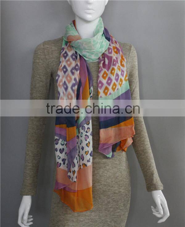 Modal Leopard printed lady Long big scarf