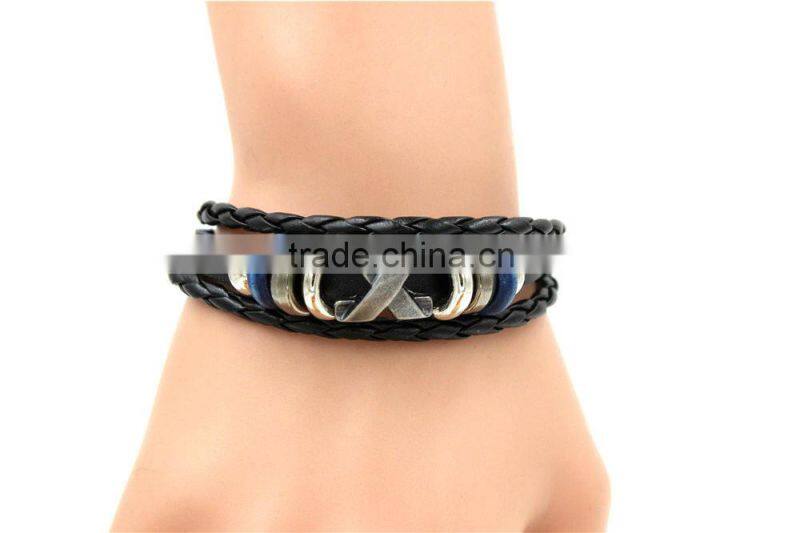 Fashionable Retro Style hot selling Leather bracelet