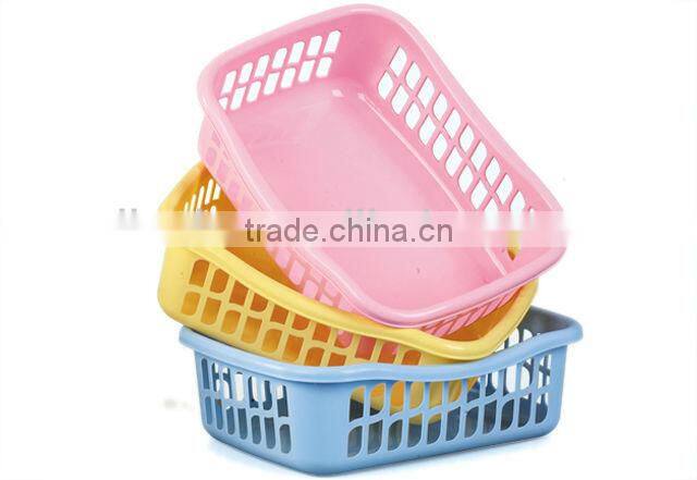 Plastic storage basket/basket/Handle basket/Mini baskets/Sundries Basket/oblong basket/small basket/kid basket/Single handle