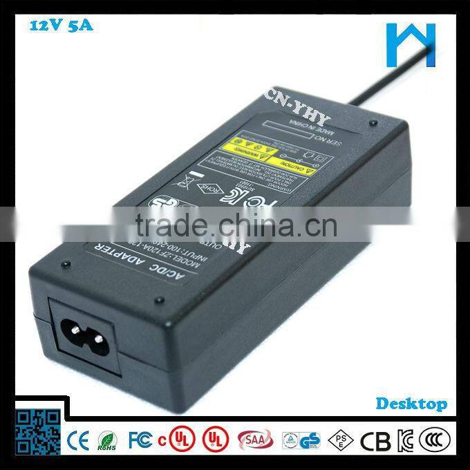 power supply for led 12v 5a ac dc adapter for credit card terminal 60w electric power transformer