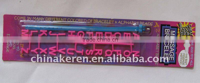 silicone letter bracelets