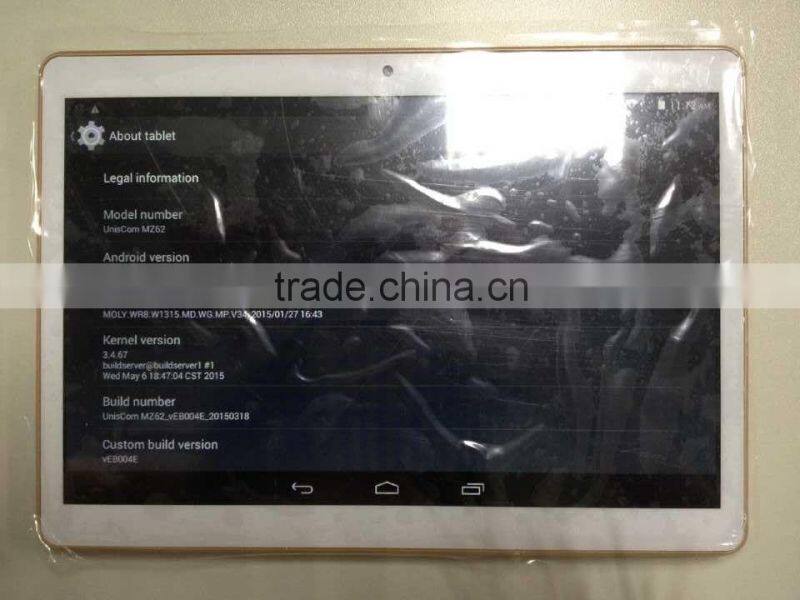 mtk6582 quad core ips screen 3g phone calling tablet pc 9.6inch