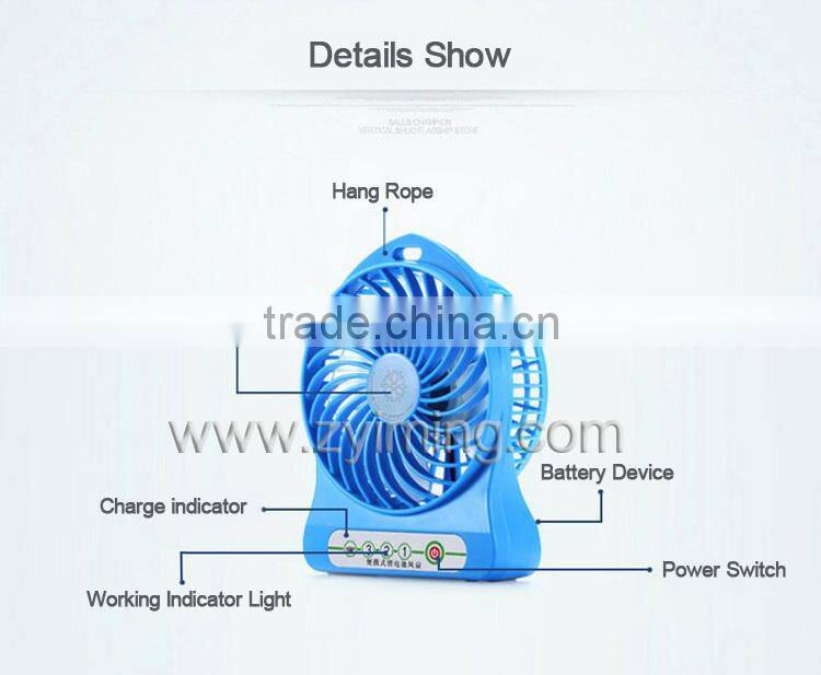 Zyiming hot sell fashionable gift usb fan YM-F98 mini cooling fan with powerful wind