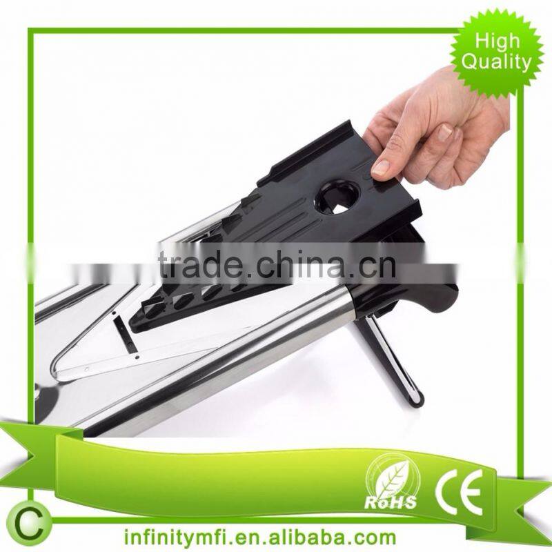 Best Sell Mandoline Vegetable Chopper Food Slicer Stainless Steel With 5 V Blades For Julienne Grate Slice