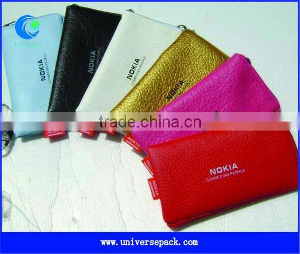 Hot selling white pu leather cosmetic bag