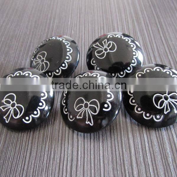 Flower plastic button for garment