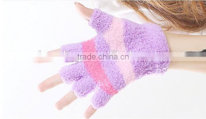 Heated Winter Gloves Hand Warmer Gloves USB Wool Fingerless
