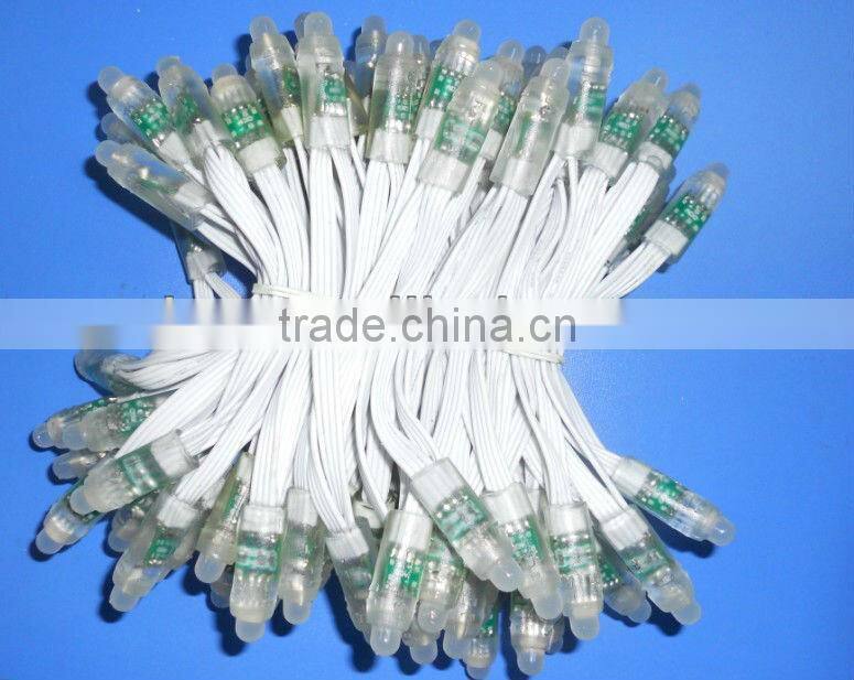 DC12V input 12mm through-hole LED channel letter;100pcs a string;with all WHITE wire