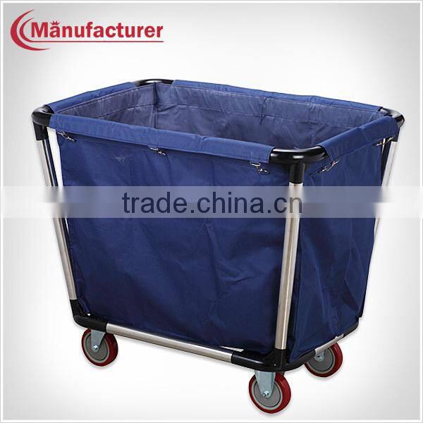 Stainless Steel Hotel Housekeeping Equipment/Hospital Cleaning Laundry Linen Cart