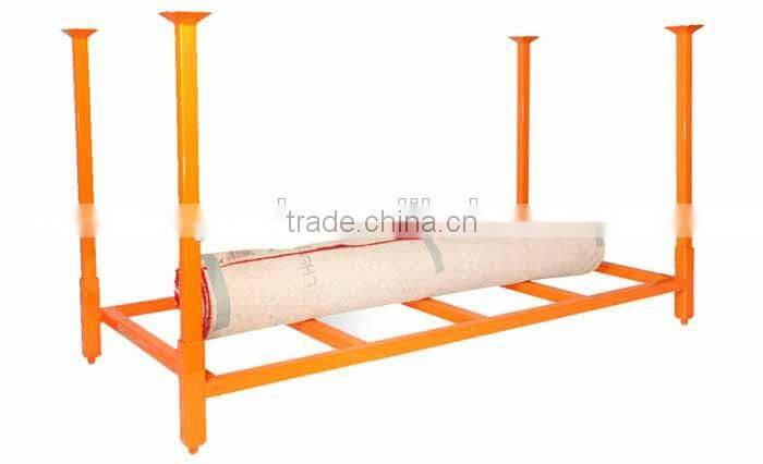 Industrial steel fabric roll storage stackable rack