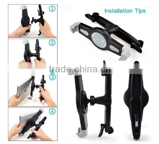 Factory derict sale universal car back seat headrest tablet holder for 7-10 inch ipad