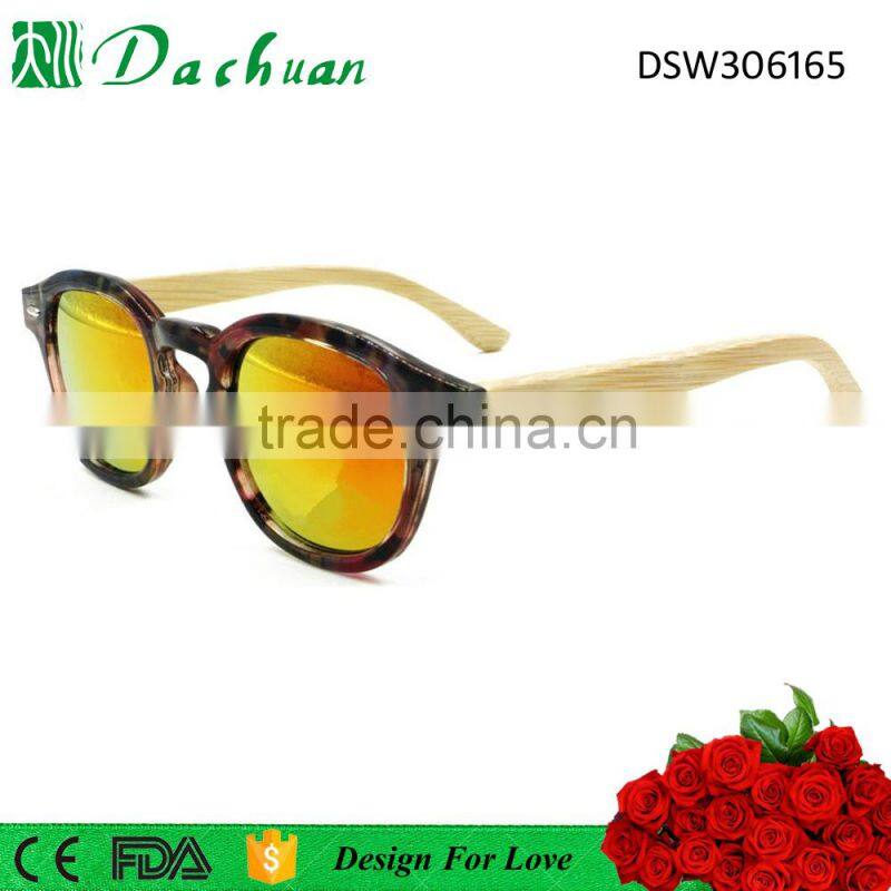 Dachuan 2016 fashion bamboo polarized sun glasses eyewear China wholesale bamboo wooden sunglasses