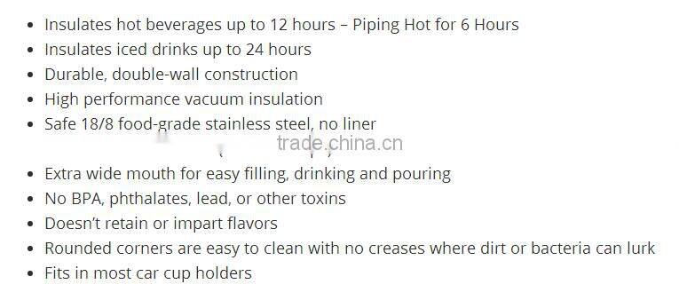 2016 factory Customized logo stainless steel/ 500ml stainless steel hot and cold water bottle/steel hot Water Bottle