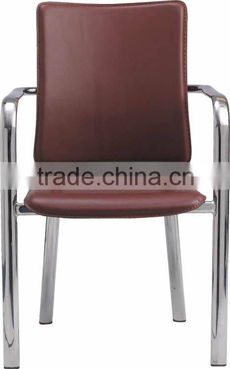 Arabic Style India Style red brown PVC Guest office Chair with arm rest A253-H01 Anqiao office chair factory