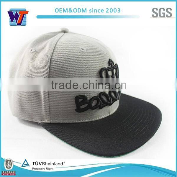 2016 fashion two tone custom acrylic snapback cap