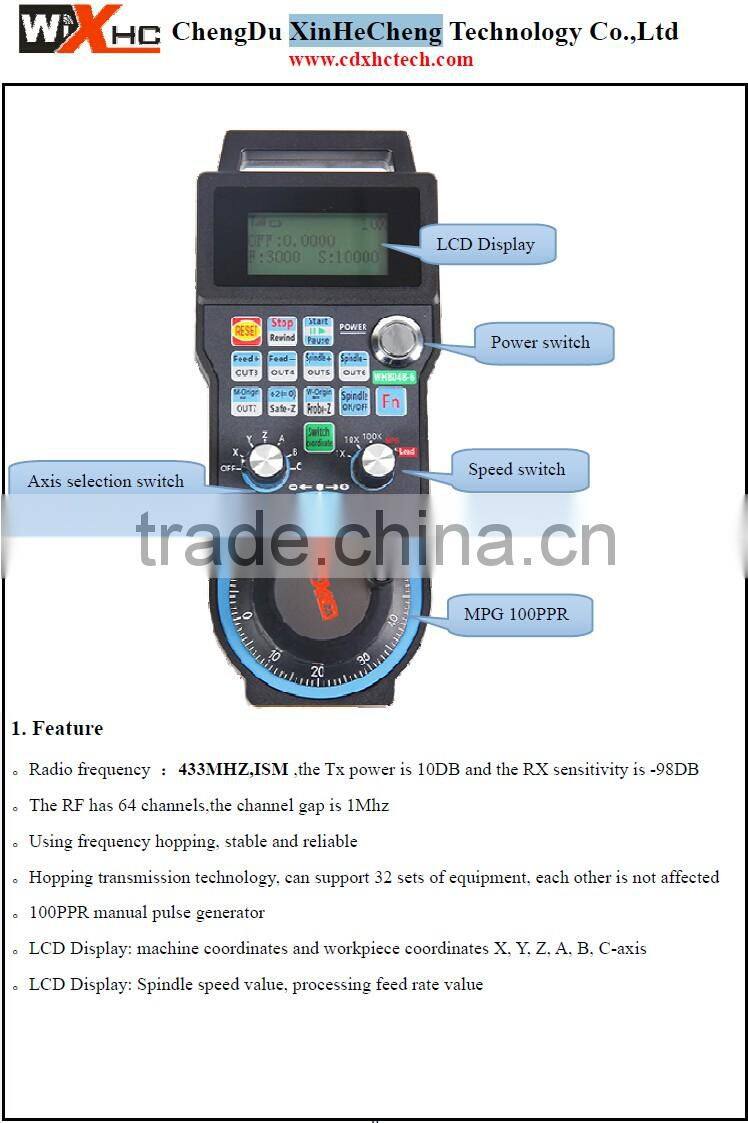 XHC 2016 CNC Mach3 4 Axis USB HandWheel Pulse 100PPR Optical Encoder Generator MPG Pendant